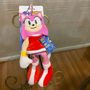New 9" Sonic The Hedgehog Amy Rose Plush Stuffed Animal Toy Great Eastern Sega